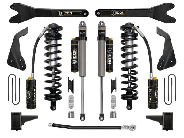 ICON Vehicle Dynamics - ICON Vehicle Dynamics 08-10 FORD F250/F350 4-5.5" STAGE 4 COILOVER CONVERSION SYSTEM W RADIUS ARM - K63124R - Image 1