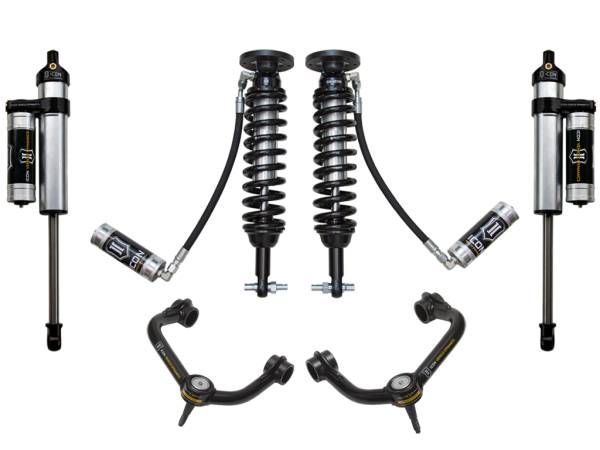 ICON Vehicle Dynamics - ICON Vehicle Dynamics 2014 FORD F150 2WD 1.75-2.63" STAGE 4 SUSPENSION SYSTEM W TUBULAR UCA - K93074T - Image 1