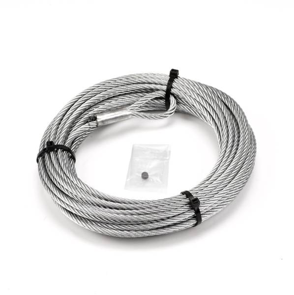 Warn - Warn Replacement Rope 50 ft. Long 5.6 mm. Dia. Steel Incl. Swaged Loop/Wire Rope Terminal  -  100972 - Image 1