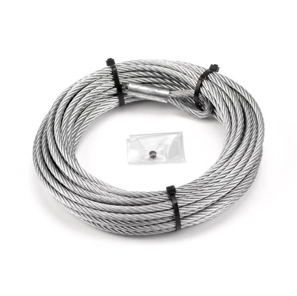 Warn - Warn Replacement Rope 50 ft. Long 6.35 mm. Dia. Steel Incl. Swaged Loop/Wire Rope Terminal  -  100973 - Image 1