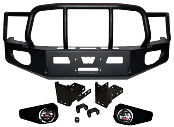 Warn - Warn Heavy Duty Bumper Black w/ Brush Guard For Use w/All Warn Large Frame Winches Including 16.5ti  -  85886 - Image 1