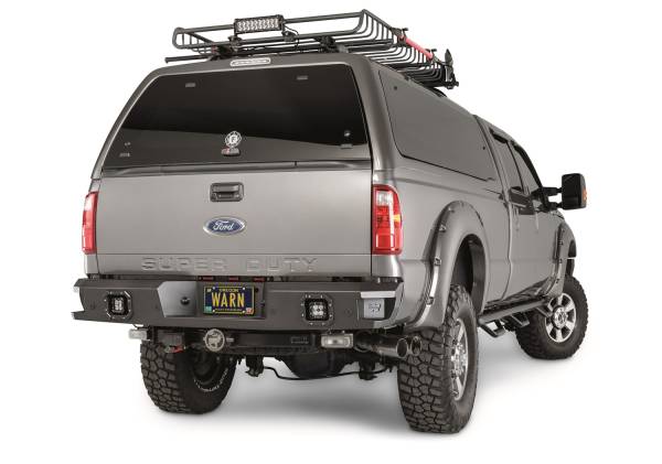 Warn - Warn Ascent Rear Bumper Black Textured Powder Coat Integrated Light Ports Lights Not Included  -  96290 - Image 1
