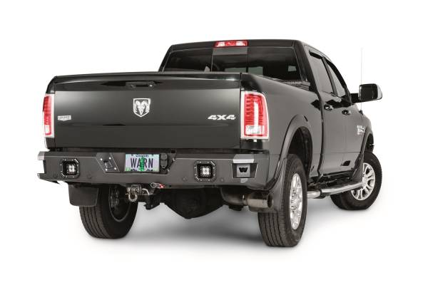 Warn - Warn Ascent Rear Bumper Black Textured Powder Coat Integrated Light Ports Lights Not Included  -  96445 - Image 1