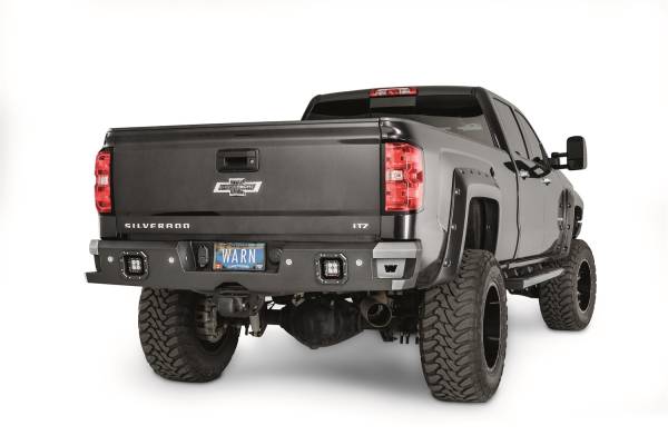 Warn - Warn Ascent Rear Bumper Black Textured Powder Coat Integrated Light Ports Lights Not Included  -  96550 - Image 1