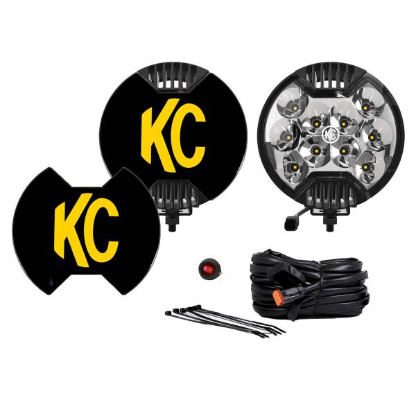 KC Hilites - KC Hilites 6in. SlimLite LED-2-Light System-50W Spot Beam  -  0100 - Image 1