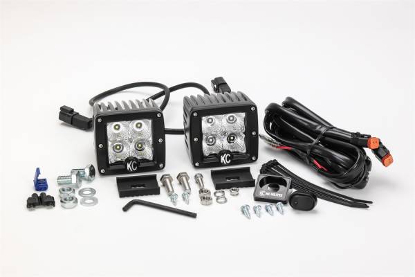 KC Hilites - KC Hilites 3in. C-Series C3 LED-2-Light System-12W Flood Beam  -  0332 - Image 1