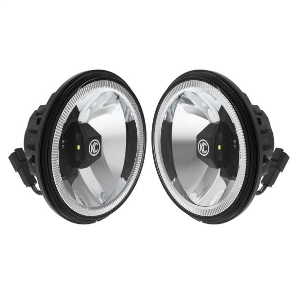 KC Hilites - KC Hilites 6in. Gravity LED Insert Pair Pack System-KC #42056 (Wide-40 Beam)  -  42056 - Image 1