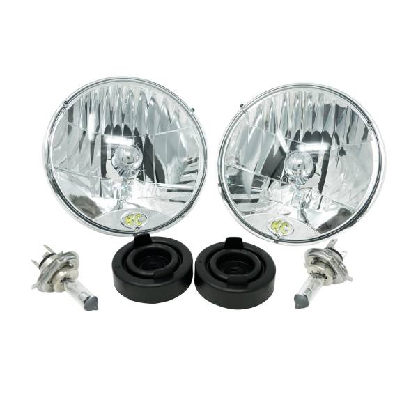 KC Hilites - KC Hilites Headlight 7in. Universal/Jeep TJ 97-06 H4 DOT Lexan 55/60w (pr)  -  42301 - Image 1