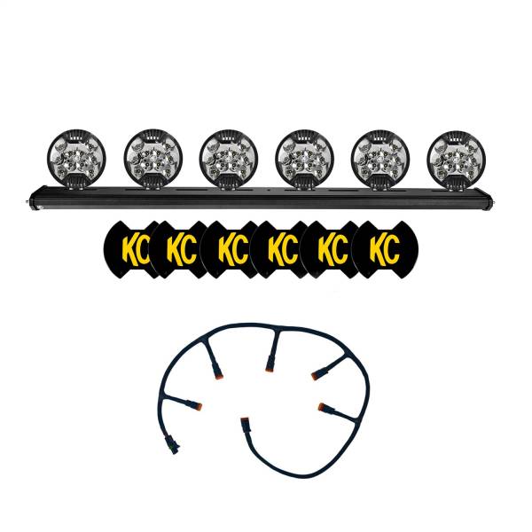 KC Hilites - KC Hilites 50in. KC Xross Bar-Overhead-SlimLite LED-6-Light System-300W Spot Beam-Universal  -  97064 - Image 1