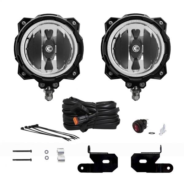 KC Hilites - KC Hilites KIT Jeep JL A-Pillar+Pro6 Spot Sys  -  97111 - Image 1