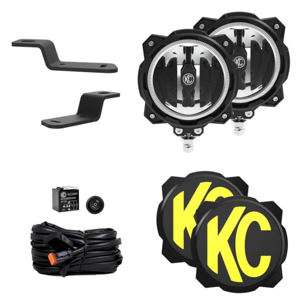 KC Hilites - KC Hilites Gravity® LED Pro6 Wide-40-2-Light System-Ditch Light Kits-for 21+Ford Bronco  -  97160 - Image 1