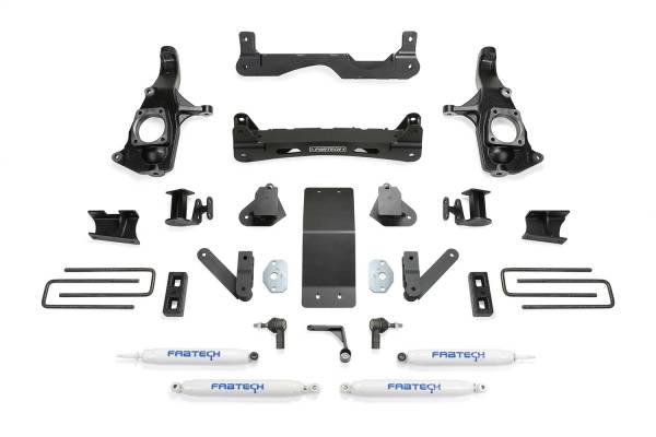 Fabtech - Fabtech Crossmember Lift System 4 in. Lift w/Performance Shocks  -  K1121 - Image 1