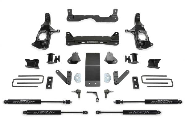 Fabtech - Fabtech Crossmember Lift System 4 in. Lift w/Stealth Shocks  -  K1121M - Image 1