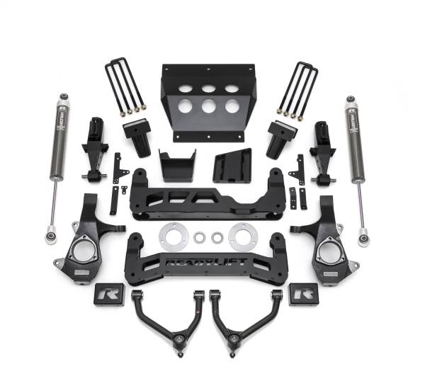 ReadyLift - ReadyLift Big Lift Kit w/Shocks 7 in. Lift w/Upper Control Arms For Stamped Steel OE Upper Control Arms  -  44-34720 - Image 1
