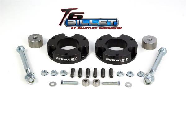 ReadyLift - ReadyLift T6 Billet Front Leveling Kit 2.25 in. Lift Anodized Black Allows Up To A 33in. Tire  -  T6-5055-K - Image 1