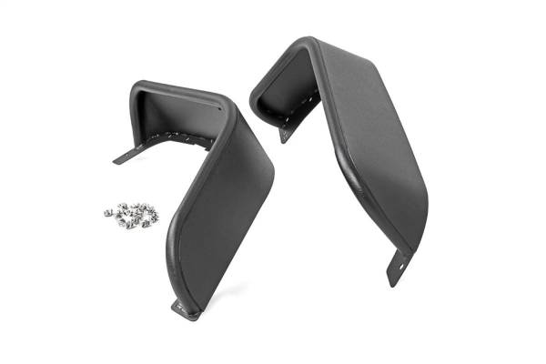 Rough Country - Rough Country Tubular Fender Flares Front 8 in. Wide Steel Satin Black Incl. Hardware Pair  -  10531 - Image 1