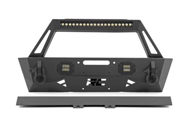 Rough Country - Rough Country Trail Bumper Front Incl. 20 in. Single Row LED Light Bar/2 in. 90 Watts LED Cubes  -  10597A - Image 1