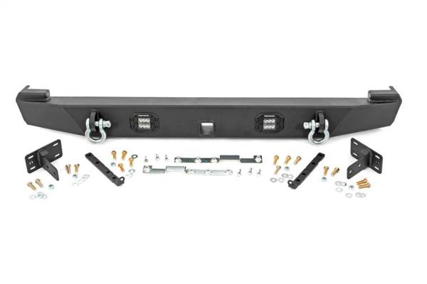 Rough Country - Rough Country Rear LED Bumper Incl. [2] Black-Series LED Flush Mount Lights Wiring Harness D-Rings  -  110504 - Image 1