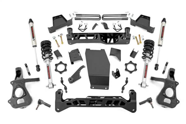 Rough Country - Rough Country Suspension Lift Kit 7 in. Lifted Struts and V2 Shocks Beefy Lifted Knuckles Laser Cut  -  17471 - Image 1