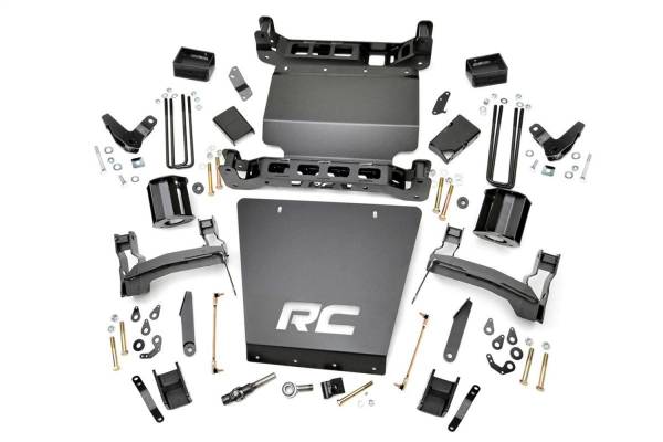 Rough Country - Rough Country Suspension Lift Kit 5 in. Upper Strut Spacers Skid Plate Front/Rear Cross Members  -  17700 - Image 1