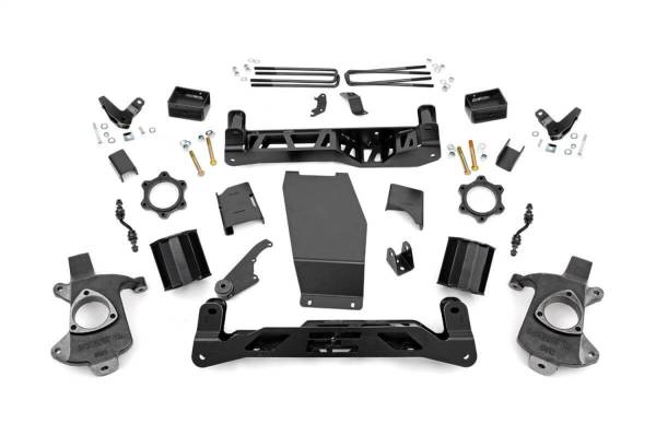 Rough Country - Rough Country Suspension Lift Kit 5 in. Lift Upper Strut Spacers Skid Plate Front/Rear Cross Member  -  17901 - Image 1