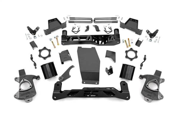 Rough Country - Rough Country Suspension Lift Kit 6 in. Lift Upper Strut Spacers Skid Plate Front/Rear Cross Member  -  18201 - Image 1