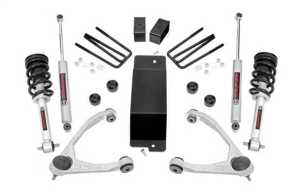 Rough Country - Rough Country Suspension Lift Kit 3.5in. Premium N3 Series Shocks Rubber Bushings  -  19432 - Image 1