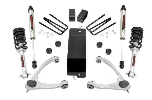 Rough Country - Rough Country Suspension Lift Kit w/Shocks 3.5 in. Lift Incl. Upper Control Arms Rear N3 Struts And V2 Monotube Stock Cast Steel  -  19471 - Image 1