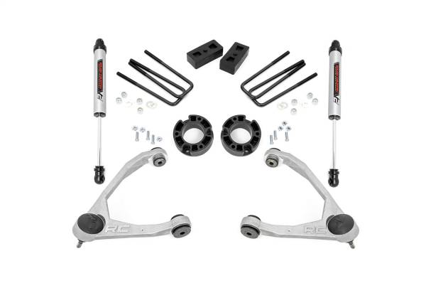 Rough Country - Rough Country Suspension Lift Kit w/Shocks 3.5 in. Lift w/V2 Shocks Stock Cast Steel  -  19870 - Image 1