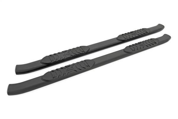 Rough Country - Rough Country Oval Nerf Step Bar Pair Black Incl. Hardware  -  21007 - Image 1