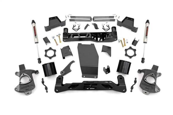 Rough Country - Rough Country Suspension Lift Kit w/Shocks 6 in. Lift V2 Monotube Shocks Stock Cast Steel  -  22675 - Image 1