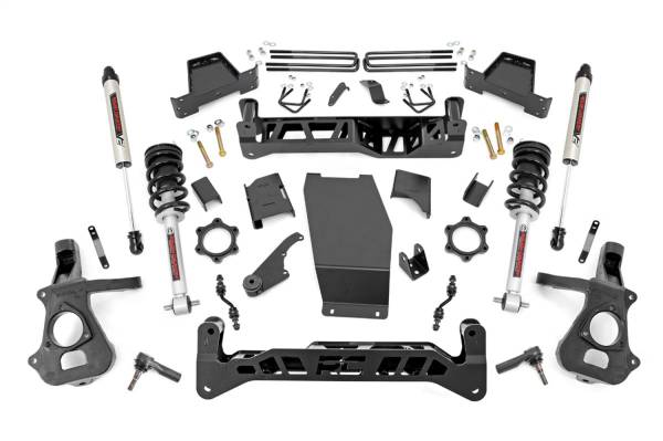 Rough Country - Rough Country Suspension Lift Kit 7 in. Lifted Struts and V2 Shocks Beefy Lifted Knuckles Laser Cut  -  22871 - Image 1