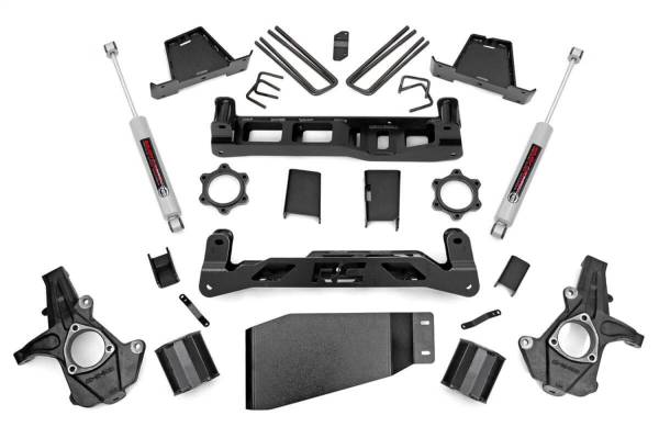 Rough Country - Rough Country Suspension Lift Kit 6 in. Laser-Cut Lifted Knuckles Front/Rear Cross Member  -  23630 - Image 1