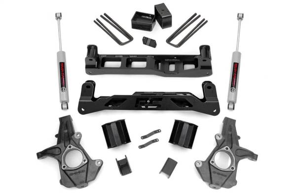 Rough Country - Rough Country Suspension Lift Kit w/Shocks 5 in. Lift Premium N3 Shocks Stock Cast Steel  -  24730 - Image 1