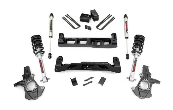 Rough Country - Rough Country Suspension Lift Kit w/Shocks 5 in. Lift Incl. Lifted N3 Struts V2 Monotube Shocks Stock Cast Steel  -  24771 - Image 1