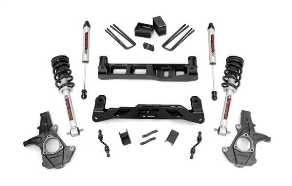 Rough Country - Rough Country Suspension Lift Kit w/Shocks 5 in. Lift Incl. Lifted N3 Struts V2 Monotube Shocks Stock Cast Aluminum Or Stamped Steel  -  24871 - Image 1