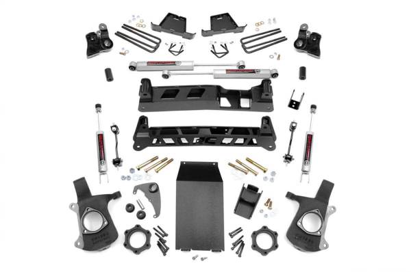 Rough Country - Rough Country Suspension Lift Kit 4 in. Lifted Knuckles Front/Rear Cross Member  -  25830 - Image 1