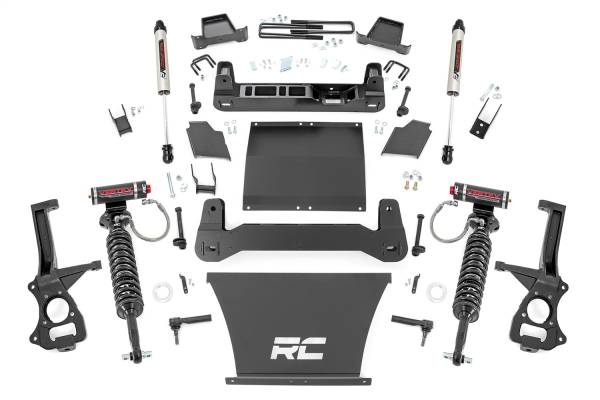 Rough Country - Rough Country Suspension Lift Kit w/Shocks 4 in. Lift Front Vertex Adjustable Coilovers Rear V2 Monotube Shocks Trailboss/AT4  -  27557 - Image 1