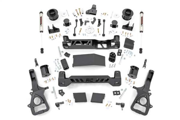 Rough Country - Rough Country Suspension Lift Kit w/Shocks 5 in. Lift Incl. Strut Spacers Rear V2 Monotube Shocks w/22 in. Factory Wheels  -  34470 - Image 1