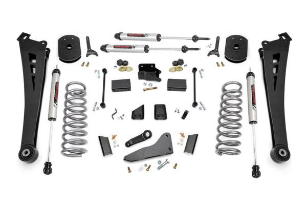 Rough Country - Rough Country Suspension Lift Kit 5 in. Lift Coil Springs Radius Arms Andamp V2 Shocks Diesel  -  36770 - Image 1