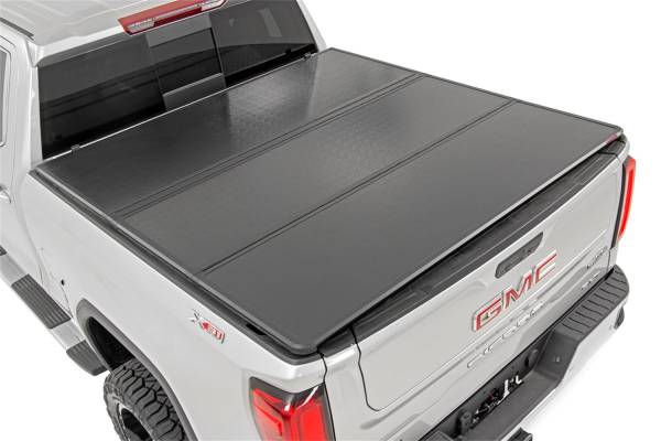 Rough Country - Rough Country Hard Tri-Fold Tonneau Bed Cover  -  45214550A - Image 1