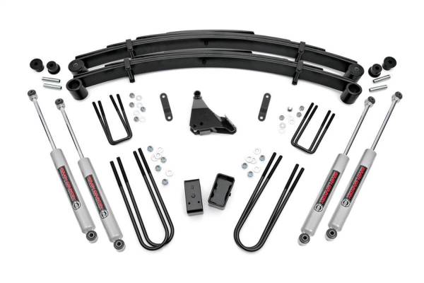 Rough Country - Rough Country Suspension Lift Kit w/Shocks 4 in. Lift Incl. Leaf Springs  -  49530 - Image 1