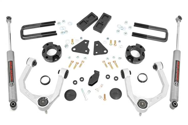 Rough Country - Rough Country Suspension Lift Kit w/Shocks 3.5 in. Lift w/Factory Cast Steel Knuckles Incl. Premium N3 Shocks  -  500011 - Image 1