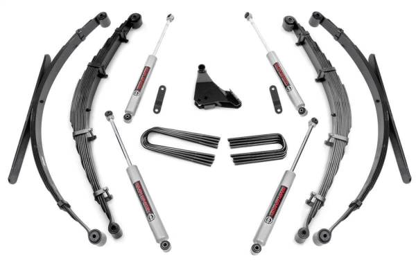 Rough Country - Rough Country Suspension Lift Kit w/Shocks 4 in. Lift Incl. Leaf Springs  -  50130 - Image 1