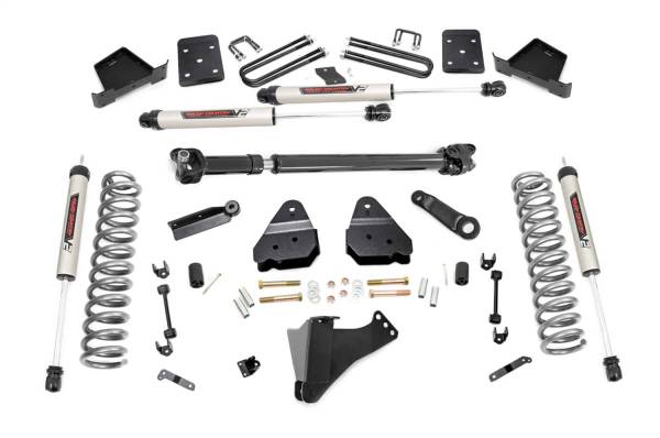 Rough Country - Rough Country Suspension Lift Kit w/Shocks 6 in. Lift Incl. 3.5 in. Axle Diameter Front Driveshaft V2 Monotube Shocks  -  50471 - Image 1