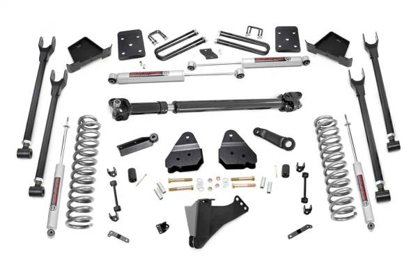 Rough Country - Rough Country Suspension Lift Kit w/Shocks 6 in. 4-Link w/N3 Shocks Lifted Coil Springs  -  56021 - Image 1