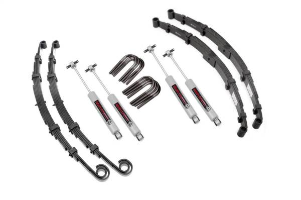 Rough Country - Rough Country Suspension Lift Kit w/Shocks 2.5 in. Lift Incl. Leaf Springs U-Bolts Hardware Front and Rearm Premium N3 Shocks  -  61030 - Image 1