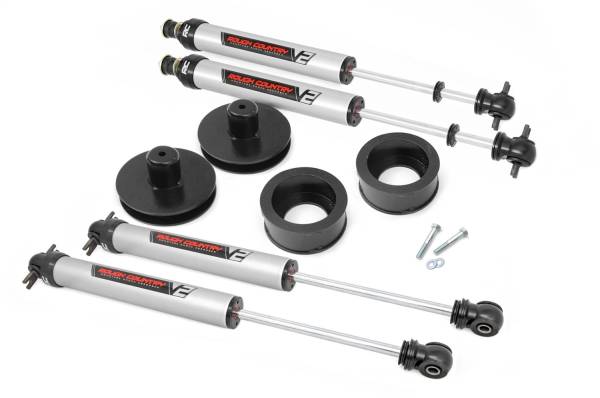 Rough Country - Rough Country Suspension Lift Kit w/V2 Shocks 2 in. Incl. Coil Spring Spacer and Shock Relocation Brackets  -  65870 - Image 1