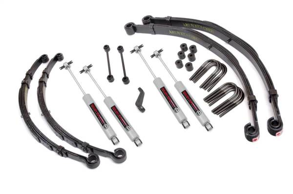 Rough Country - Rough Country Suspension Lift Kit w/Shocks 4 in. Lift Incl. Leaf Springs  -  675-76-8130 - Image 1