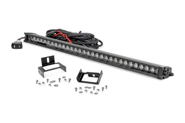 Rough Country - Rough Country LED Grille Kit 30 in. Black Series Cree Single w/Cool White DRL  -  70530BLDRL - Image 1